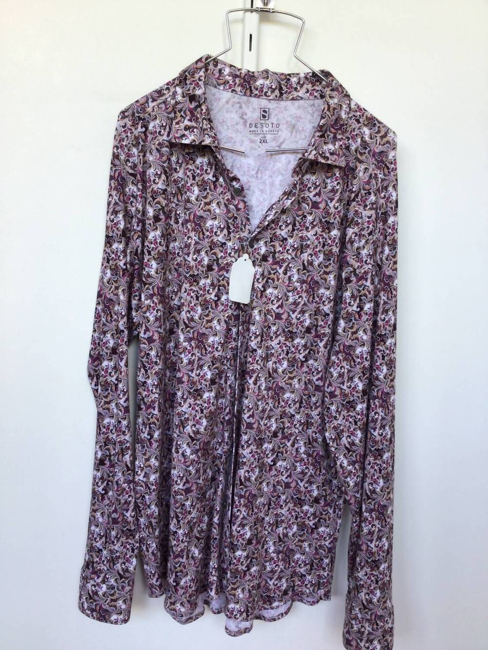 NEW DESOTO men's button down shirt - plus in 413-burgundy